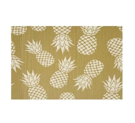 TAPETE TROPICAL ABACAXI GOLD 43CM X 130CM