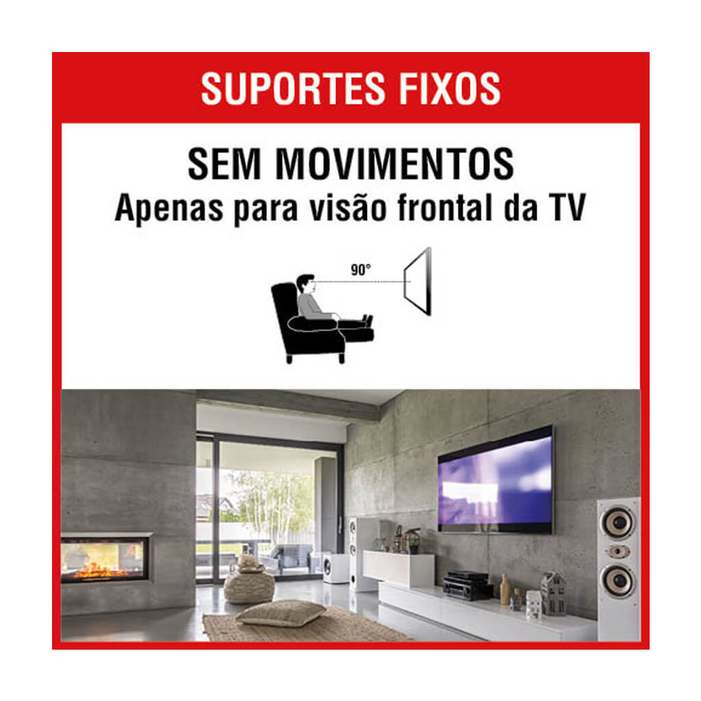 SUPORTE FIXO PARA TV 10-100 SBRU750 BRASFORMA