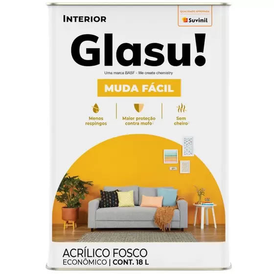 SUVINIL GLASURIT ACRILICO FOSCO BRANCO 18LTS