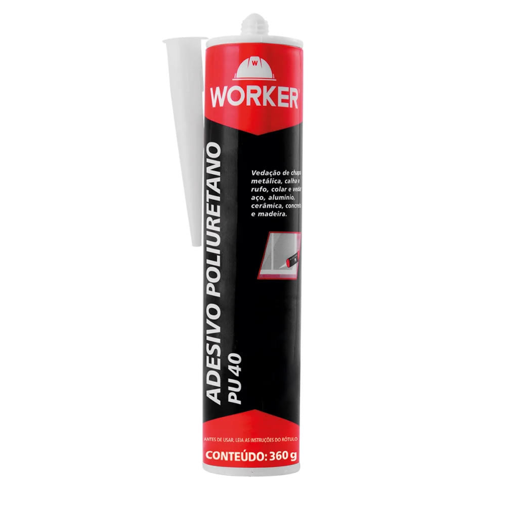 ADESIVO POLIURETANO PU40 PRETO 360GR WORKER