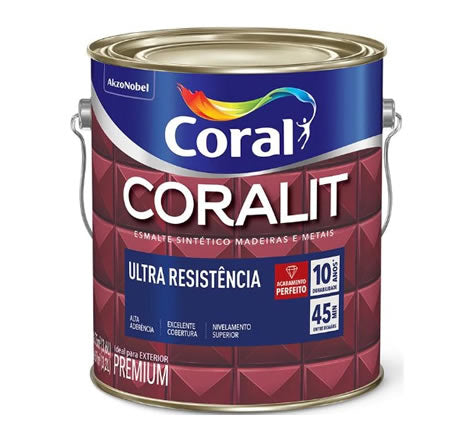 Tinta Esmalte Sintético Coralit Ultra Resistência Fosco 3,6L - Branco