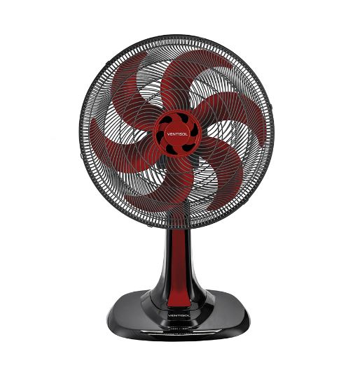 VENTILADOR VENTISOL OSC MESA TURBO 6P 30CM 220V VERMELHO/PRE