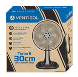 VENTILADOR VENTISOL OSC MESA TURBO 6P 30CM 127V AZUL/CINZA