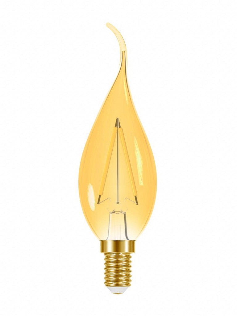 LAMPADA TASCHIBRA FILAM.VINTAGE VELA BICO 220V B35 AMBAR