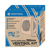 KIT EXAUSTOR COMPLETO VENTISOL 150MM 220V KEXB