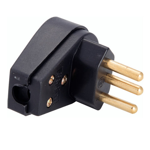 PLUG MACHO 90 2P + T 10A PRETO C/PRENSA CABO TRAMONTINA