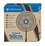 VENTILADOR VENTISOL OSC COLUNA 6P 50CM TURBO 127V CINZA/PRET