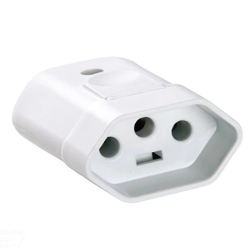 PLUG FEMEA 2P+T 10A BRANCO TRAMONTINA