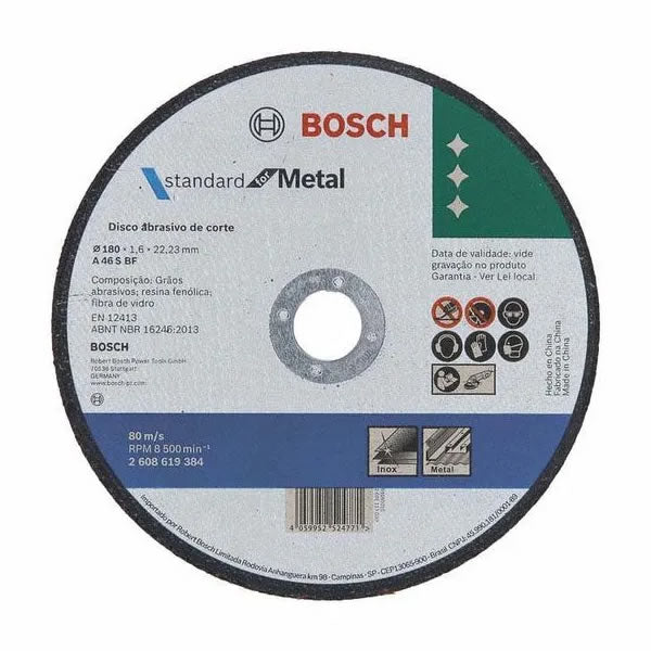 BOSCH DISCO DE CORTE STANDARD 180X16MM