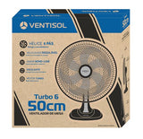 VENTILADOR VENTISOL OSC MESA TURBO 6P 50CM 127V BRANCO/CINZA