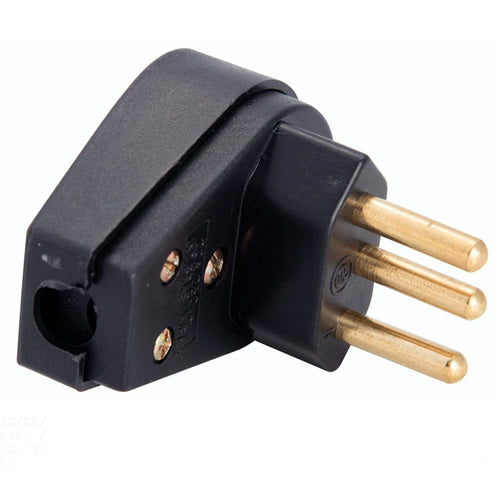 PLUG MACHO 90 2P + T 20A PRETO C/PRENSA CABO TRAMONTINA