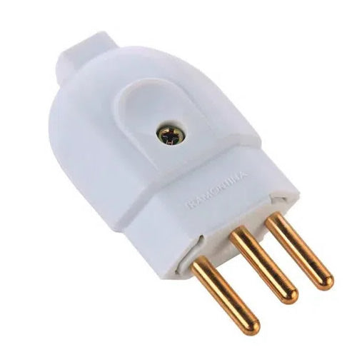 PLUG MACHO 2P +T 20A BRANCO TRAMONTINA