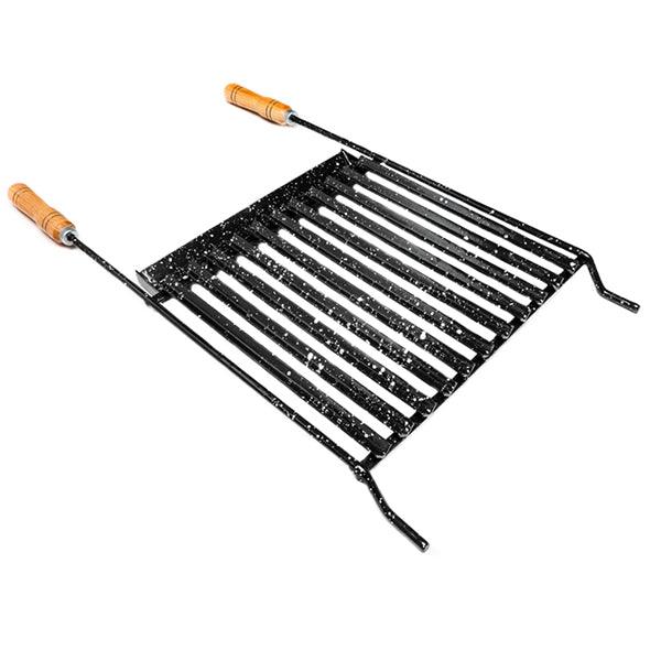 GRELHA  ESMALTADA 770MMX400MM COM COLETOR DE GORDURA
