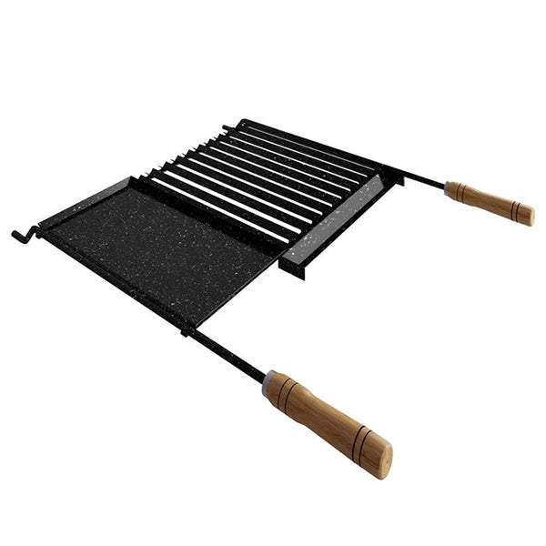 GRELHA ESMALTADA COM CHAPA AUXILIAR 600MMX770MM