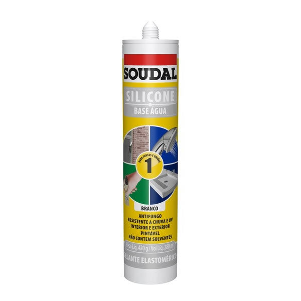 SOUDAL SILICONE BASE AGUA BRANCO 280ML