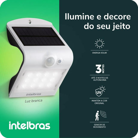 INTELBRAS ARANDELA SOLAR INTEGRADA ASI 220 LUZ BRANCA