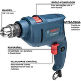 BOSCH FURADEIRA IMP GSB 450 RE 450W 127V 3 BROCAS