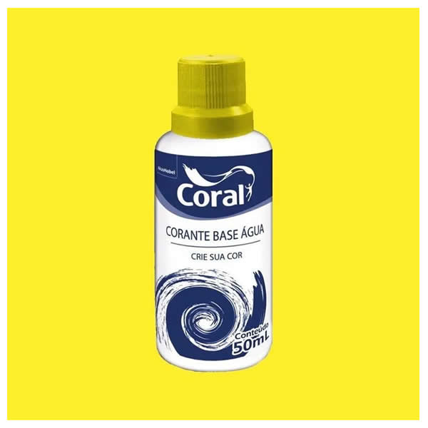 CORANTE LIQ.CORAL 50 ML AMARELO