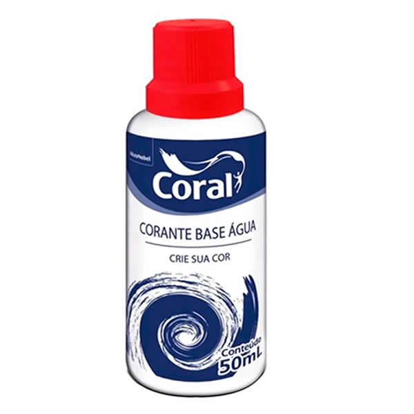 CORANTE LIQ.CORAL 50 ML VERMELHO