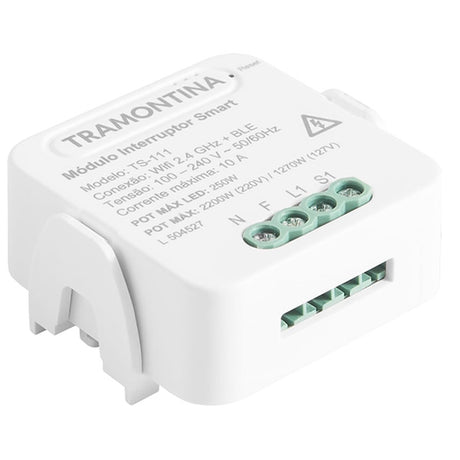 MODULO INTERRUPTOR 1 CANAL SMART WIFI+BLE 100-240V