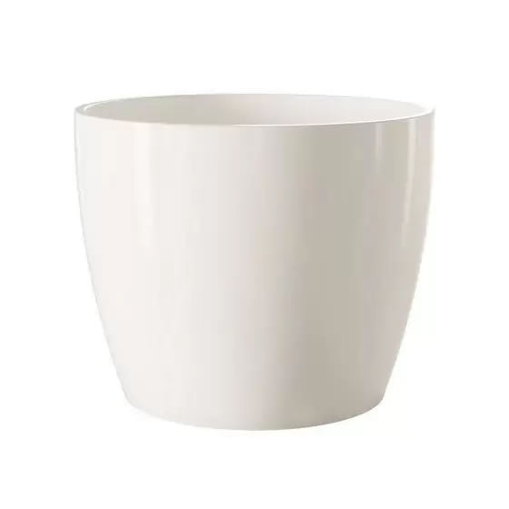 VASO CERÂMICO MUNIQUE BRANCO COMPATÍVEL COM POTE Nº 16