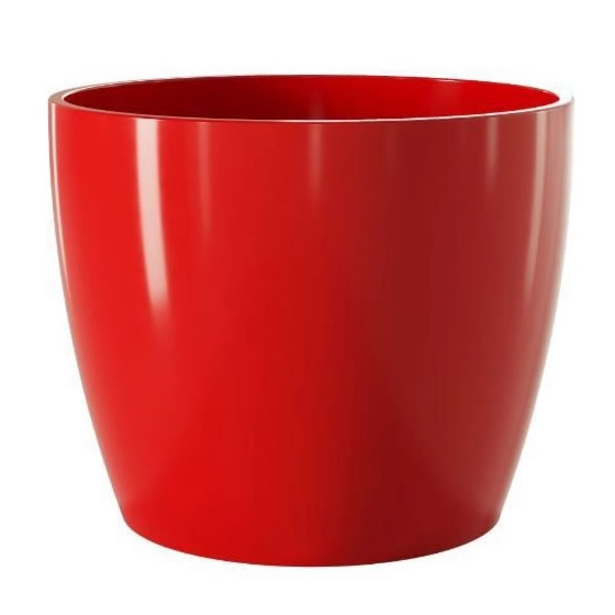 VASO CERÂMICO MUNIQUE VERMELHO COMPATÍVEL COM POTE Nº 16