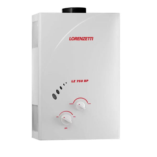 AQUECEDOR LORENZETTI  7L MECANICO LZ750BP BRANCO GLP BIVOLT