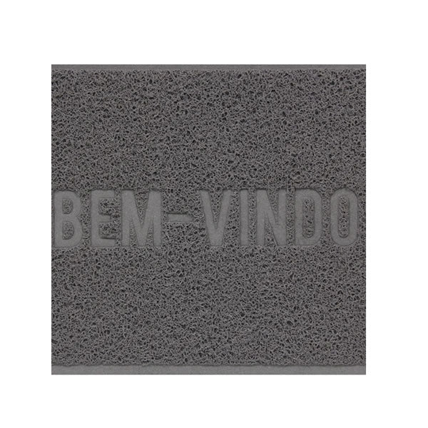 UZOO CAPACHO VINILICO COLOR BLOCK BEM VINDO CINZA 60X40CM