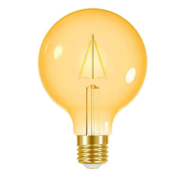 LAMPADA TASCHIBRA LED FILAMENTO VINTAGE GLOBO G95 AMBAR