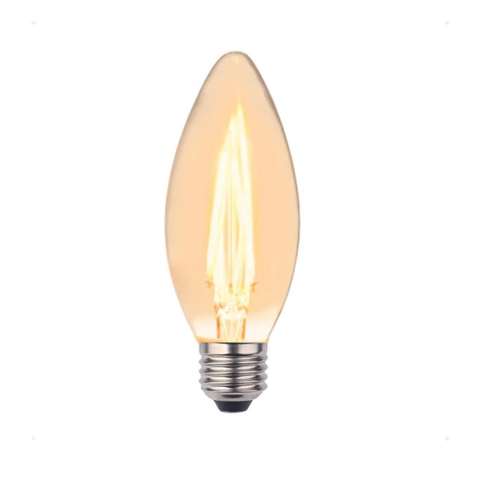 LAMPADA LED FILAMENTO VINTAGE VELA 3W AMBAR E27