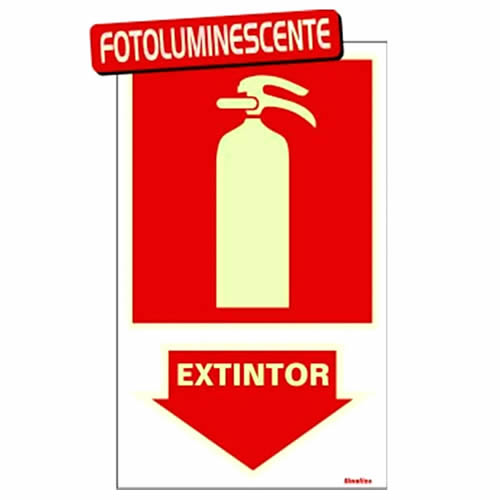 PLACA FOTOLUMINESCENTE 20X30 - EXTINTOR PO QUIMICO