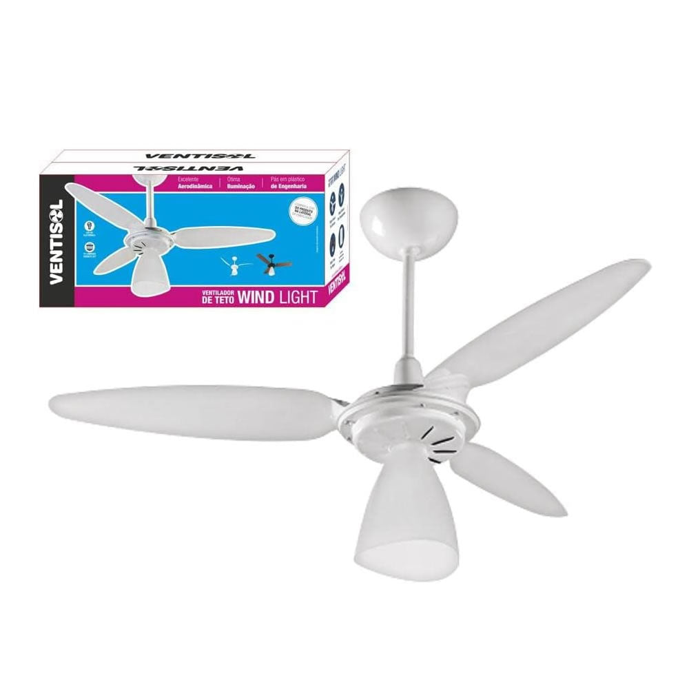 VENTILADOR TETO VENTISOL WIND LIGHT BR 3P BR 127V