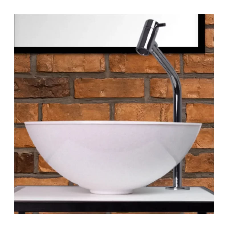 BROVALIA CUBA DE ACRILICO REDONDO 30CM  BRANCO