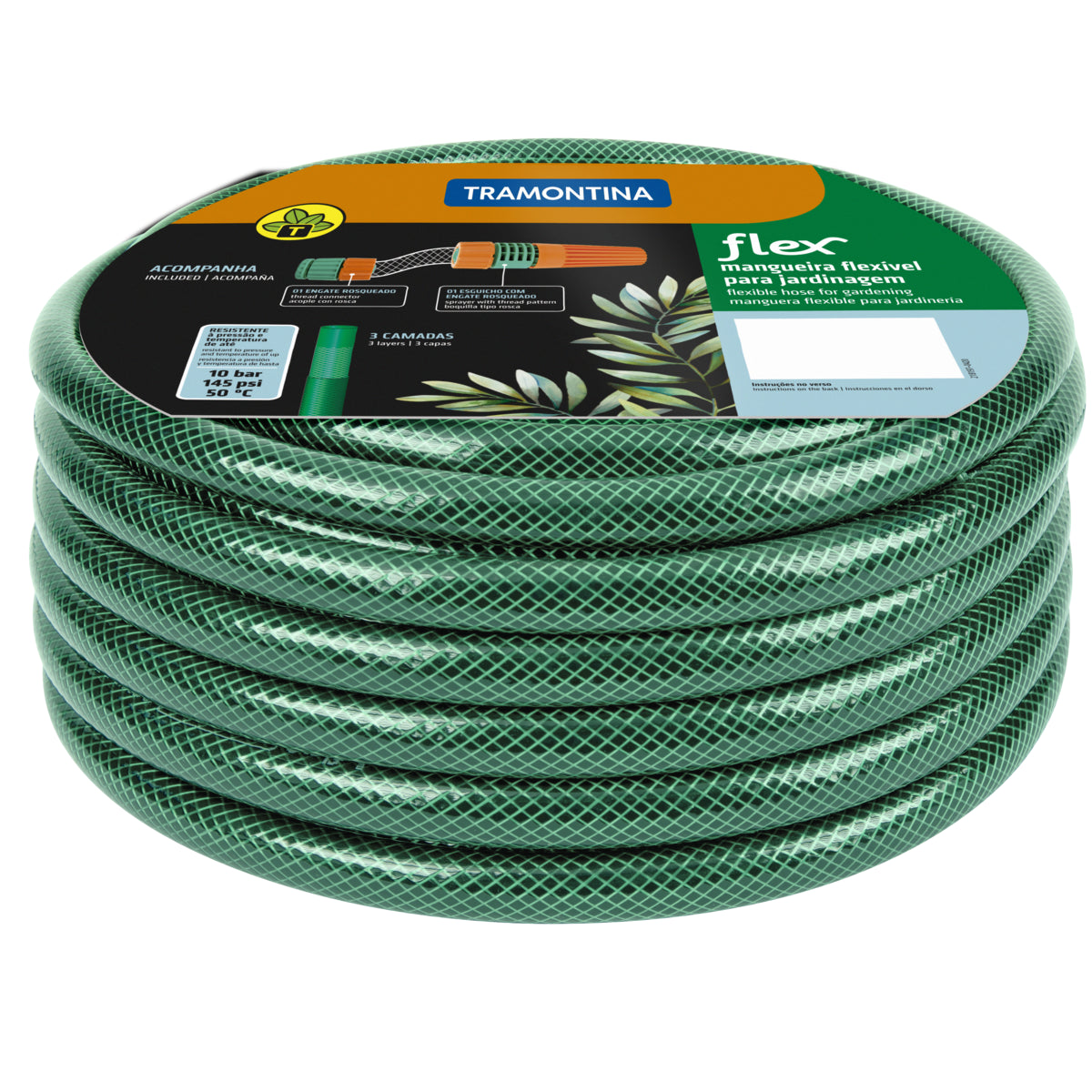 MANGUEIRA JARDIM SUPERFLEX PVC VDE 15M C/ENGATES TRAMONTINA