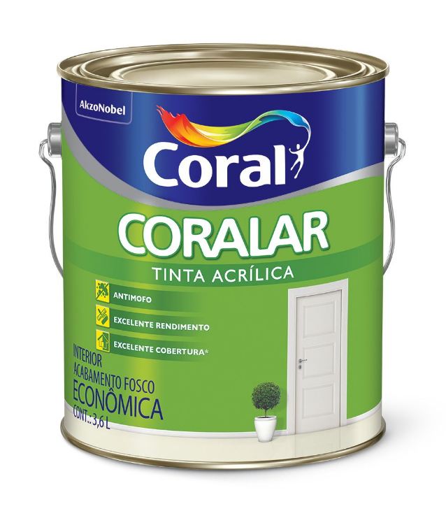 Tinta Coral Acrilica Fosca Coralar 3,6 - Perola