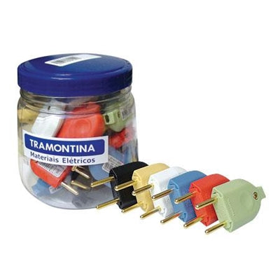 PLUG MACHO 2P 10A CORES TRAMONTINA