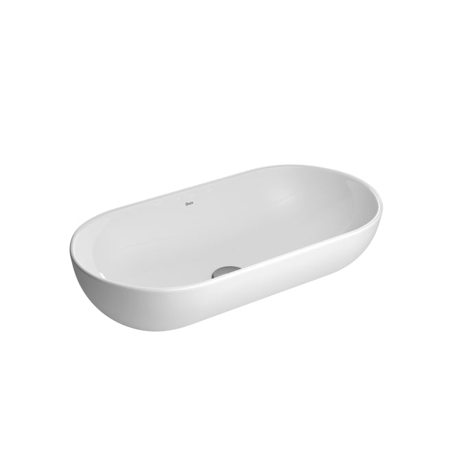 DECA L CUBA OVAL APOIO L106  55X27CM BRANCO