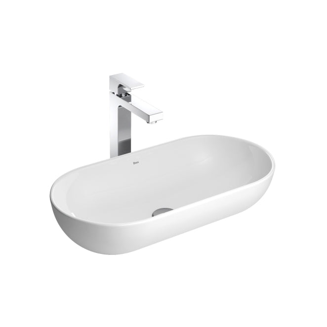 DECA L CUBA OVAL APOIO L106  55X27CM BRANCO