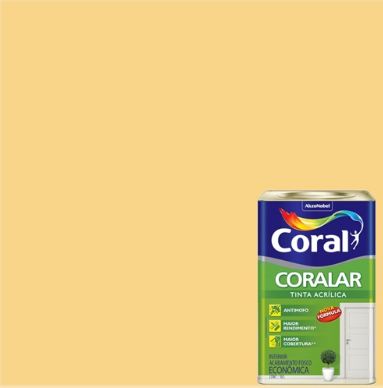 Tinta Coral Acrilica Fosca Coralar 18l - Amarelo Canário