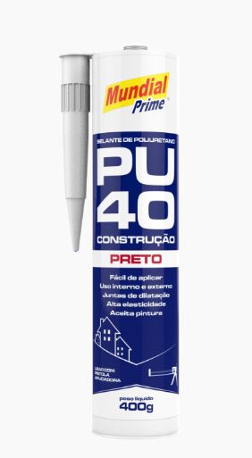 SELANTE PU 40 MUNDIAL PRIME PRETO 400GR