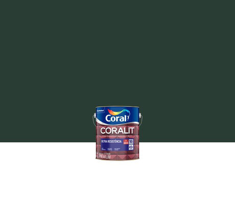 Tinta Esmalte Sintético Coralit Ultra Resistência Alto Brilho 900ml - Verde Colonial