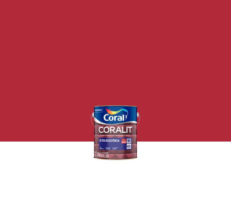Tinta Esmalte Sintético Coralit Ultra Resistência Alto Brilho 3,6L - Vermelho