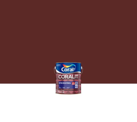 Tinta Esmalte Sintético Coralit Ultra Resistência Alto Brilho 900ml - Vermelho Goya