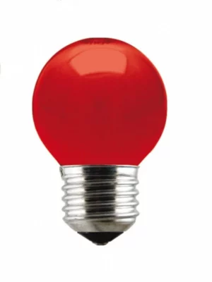 Lâmpada Incandescente Bolinha 15w Vermelha - Taschibra