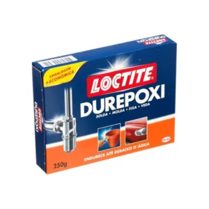 Massa Adesiva Durepoxi Loctite, Massa Epóxi para Reconstrução, Modelagem, Fixação e Vedação, Resina Epóxi para Uso Doméstico, Profissional e de Artesanato, Cola Moldável, 1x250g