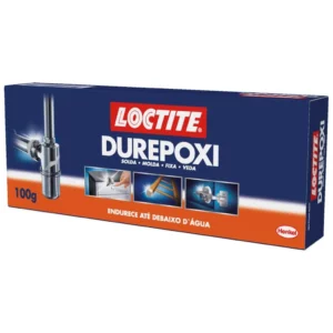 Massa Adesiva Durepoxi Loctite, Massa Epóxi para Reconstrução, Modelagem, Fixação e Vedação, Resina Epóxi para Uso Doméstico, Profissional e de Artesanato, Cola Moldável, 1x100g, Branco