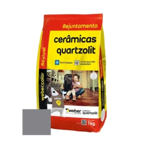 Rejunte Flex Quartzolit Cinza Artico 1kg