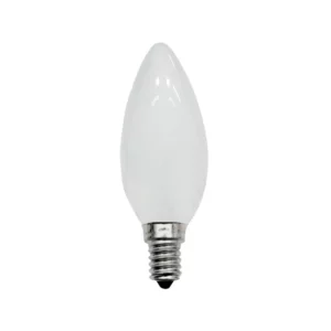 Lampada Vela Lisa Leitosa 25w X 220v E-14