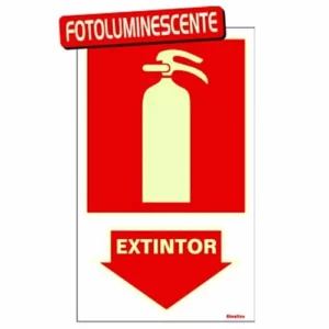 Placa Fotoluminescente 20x30 - Extintor Po Quimico