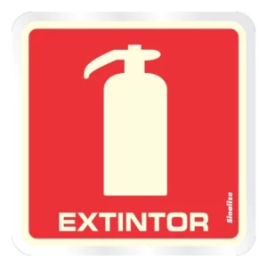 Placa Fotoluminescente 20x30 - Extintor Co2